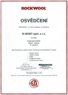 Osvědčení o způsobilosti aplikací izolací z kamenné vlny ROCKWOOL