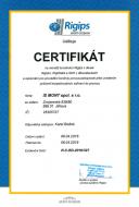 Certifikát na montáž konstrukcí suché výstavby Rigips